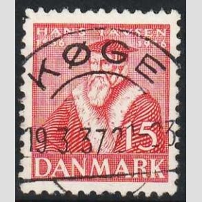 FRIM�RKER DANMARK | 1936 - AFA 232 - Reformationen 15 �re r�d - Lux Stemplet K�ge