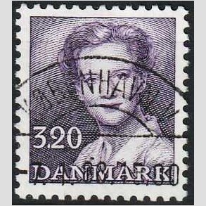 FRIMRKER DANMARK | 1988 - AFA 896 - Dronning Margrethe - 3,20 Kr. violet - Pragt Stemplet