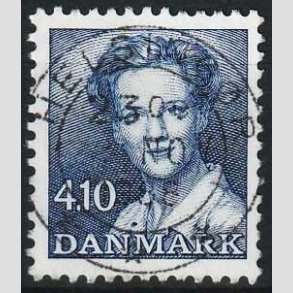 FRIMRKER DANMARK | 1988 - AFA 898 - Dronning Margrethe - 4,10 Kr. bl - Pragt Stemplet Helsingr