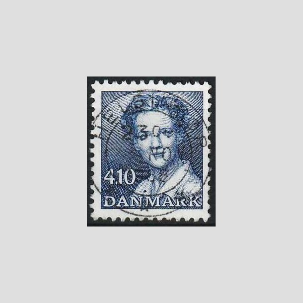 FRIMRKER DANMARK | 1988 - AFA 898 - Dronning Margrethe - 4,10 Kr. bl - Pragt Stemplet Helsingr