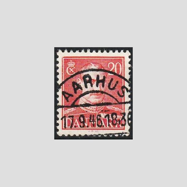 FRIMRKER DANMARK | 1942-44 - AFA 276 - Chr. X 20 re rd - Lux Stemplet Aarhus