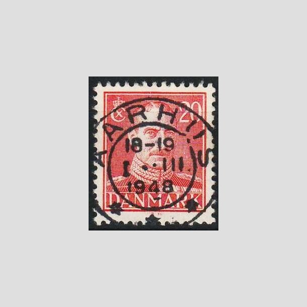 FRIMRKER DANMARK | 1942-44 - AFA 276 - Chr. X 20 re rd - Lux Stemplet Aarhus