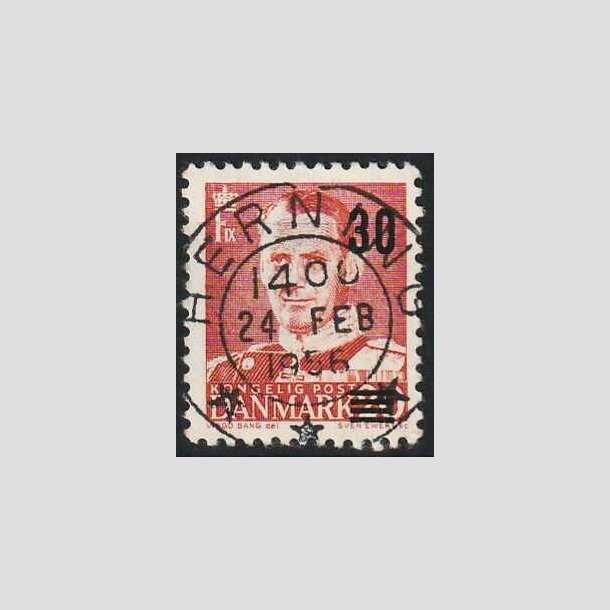 FRIMRKER DANMARK | 1955 - AFA 363 - Provisorier - 30/20 re rd - Pragt Stemplet Herning