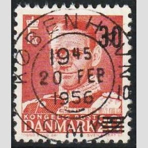 FRIMRKER DANMARK | 1955 - AFA 363 - Provisorier - 30/20 re rd - Pragt Stemplet 