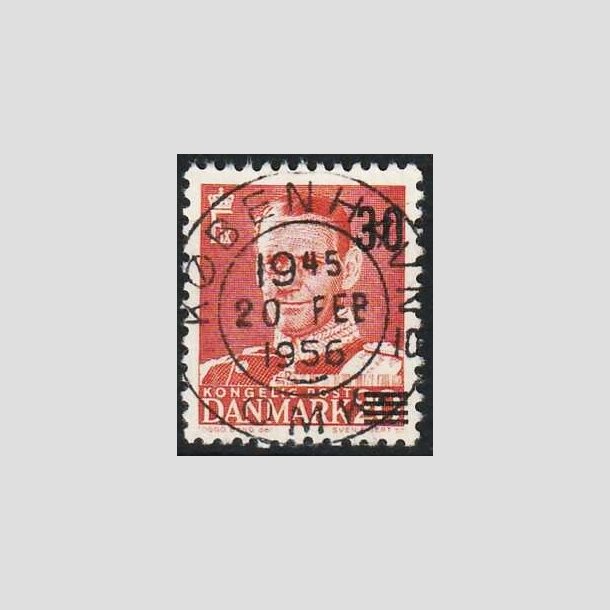 FRIMRKER DANMARK | 1955 - AFA 363 - Provisorier - 30/20 re rd - Pragt Stemplet 