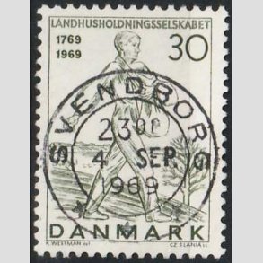 FRIM�RKER DANMARK | 1969 - AFA 477 - Landhusholdningsselskabet - 30 �re - Pragt Stemplet Svendborg 