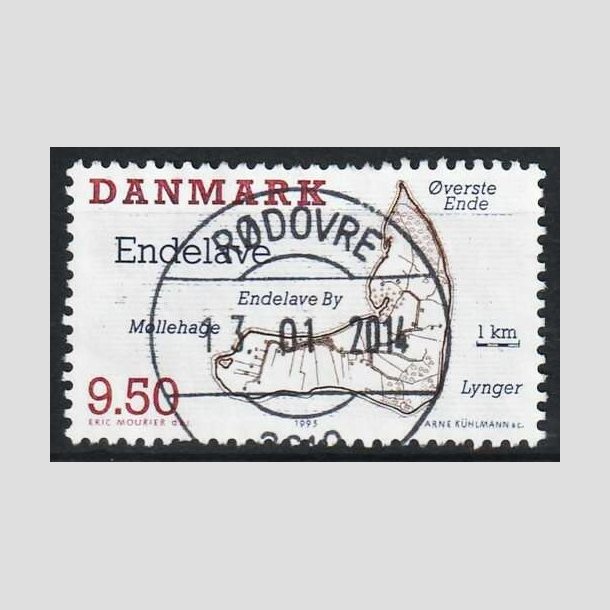 FRIMRKER DANMARK | 1995 - AFA 1089 - Danske smer - 9,50 Kr. flerfarvet - Pragt Stemplet