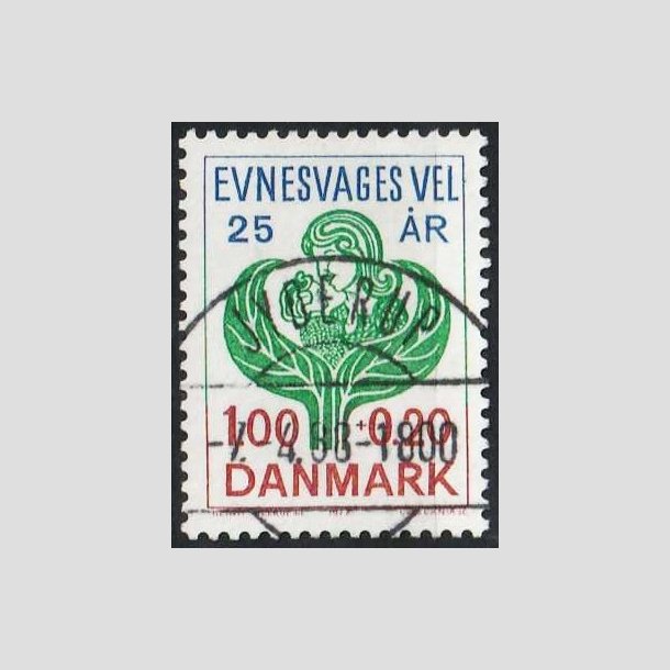 FRIMRKER DANMARK | 1977 - AFA 633 - Evnesvages vel - 1,00 + 0,20 Kr. - Pragt Stemplet Jyderup