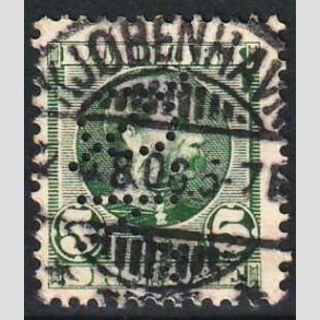 FRIMRKER DANMARK | 1905-06 - AFA 52 - Chr. IX 5 re grn - Lux Stemplet