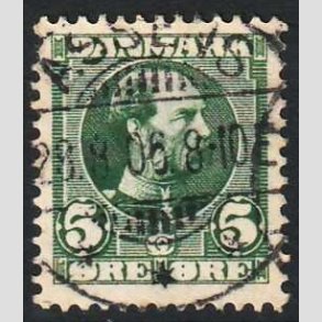 FRIMRKER DANMARK | 1905-06 - AFA 52 - Chr. IX 5 re grn - Lux Stemplet Assens