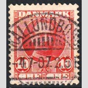 FRIM�RKER DANMARK | 1907 - AFA 55 - Frederik VIII 10 �re r�d - Lux Stemplet Kallundborg