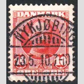 FRIM�RKER DANMARK | 1907 - AFA 55 - Frederik VIII 10 �re r�d - Lux Stemplet Nykj�bing