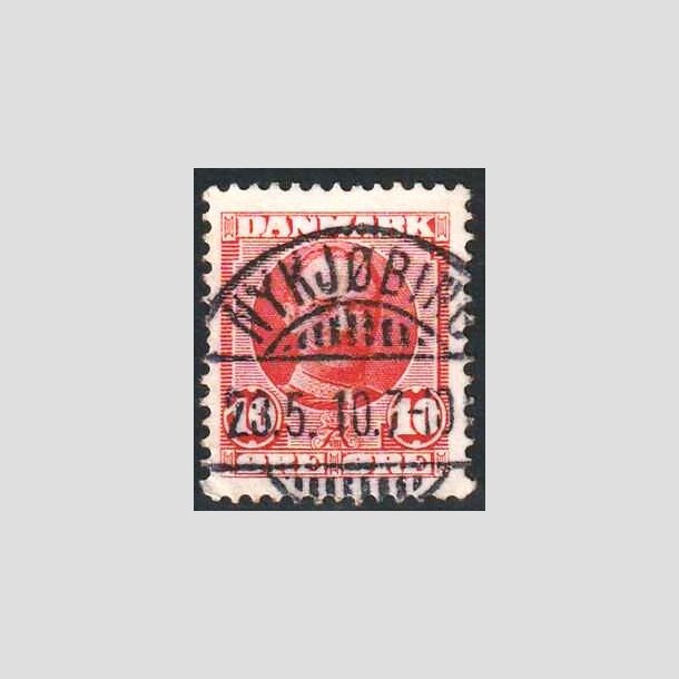 FRIMRKER DANMARK | 1907 - AFA 55 - Frederik VIII 10 re rd - Lux Stemplet Nykjbing