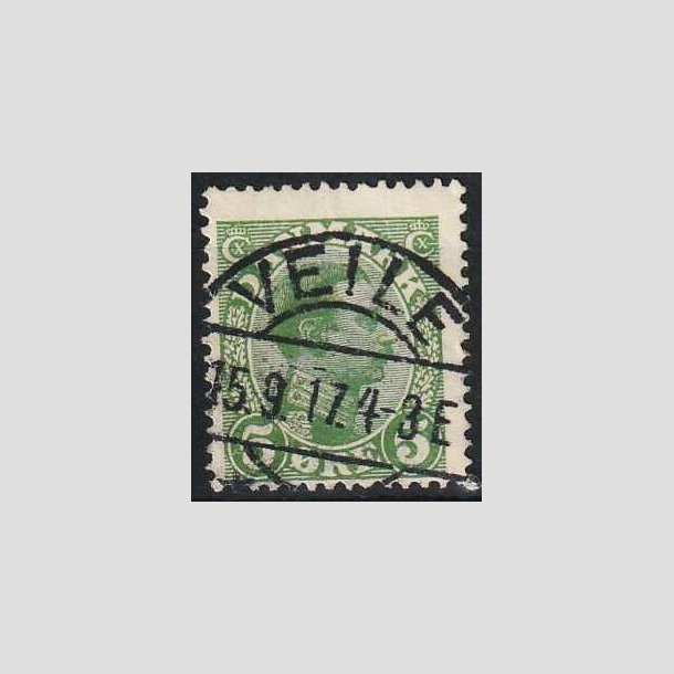 FRIMRKER DANMARK | 1913 - AFA 68 - Chr. X 5 re grn - Lux Stemplet Veile