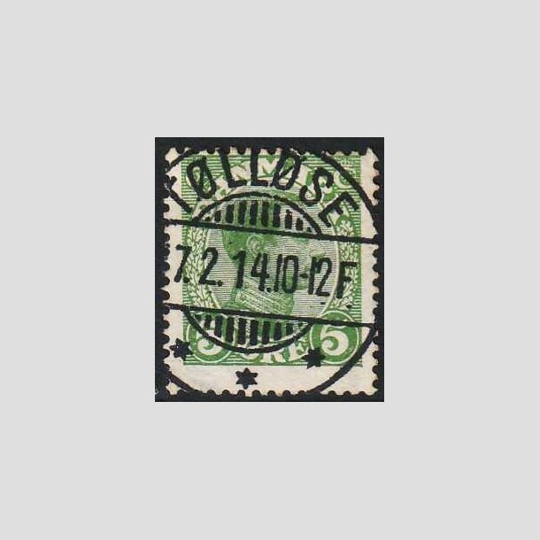 FRIMRKER DANMARK | 1913 - AFA 68 - Chr. X 5 re grn - Lux Stemplet Tllse