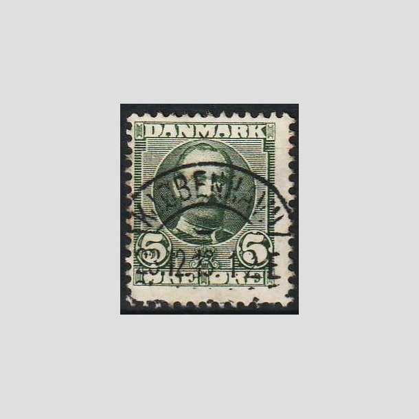 FRIMRKER DANMARK | 1907 - AFA 54 - Frederik VIII 5 re grn - Lux Stemplet