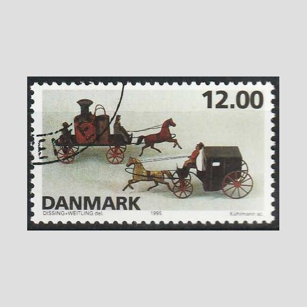 FRIMRKER DANMARK | 1995 - AFA 1106 - Dansk legetj - 12,00 Kr. flerfarvet - Pnt Stemplet