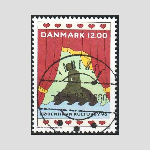 FRIMRKER DANMARK | 1996 - AFA 1110 - Kbenhavn Kulturby 96 - 12,00 Kr. flerfarvet - Pragt Stemplet