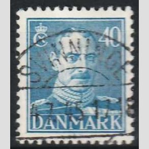 FRIMRKER DANMARK | 1942-44 - AFA 280 - Chr. X 40 re bl - Lux Stemplet Svinninge