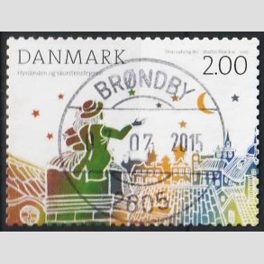 FRIM�RKER DANMARK | 2012 - AFA 1710 - H.C. Andersens eventyr - 2,00 Kr. flerfarvet - Pragt Stemplet