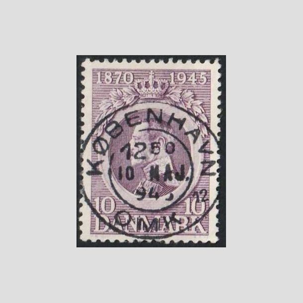 FRIMRKER DANMARK | 1945 - AFA 290 - Chr. X 75 r 10 re violet - Pragt Stemplet "KBENHAVN"