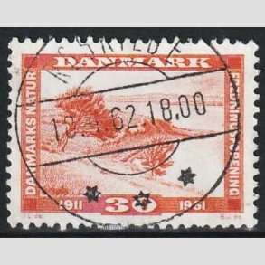 FRIM�RKER DANMARK | 1961 - AFA 392 - Naturfredningsforening 50 �r. - 30 �re - Pragt Stemplet 