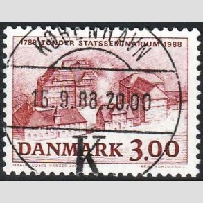 FRIM�RKER DANMARK | 1988 - AFA 916 - T�nder Statsseminarium 200 �r - 3,00 Kr. - Pragt Stemplet