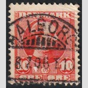 FRIMRKER DANMARK | 1905-06 - AFA 53 - Chr. IX 10 re rd - Pragt Stemplet Aalborg