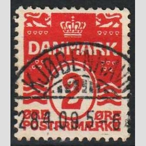 FRIM�RKER DANMARK | 1905-06 - AFA 43 - B�lgelinie 2 �re r�d Krone III - Lux Stemplet