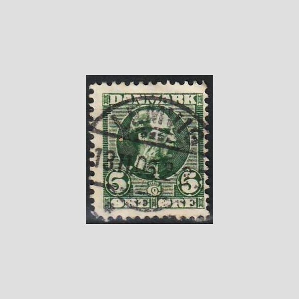 FRIMRKER DANMARK | 1905-06 - AFA 52 - Chr. IX 5 re grn - Lux Stemplet Lemvig