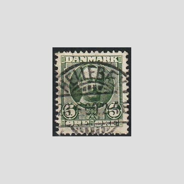 FRIMRKER DANMARK | 1907 - AFA 54 - Frederik VIII 5 re grn - Lux Stemplet Hellebk