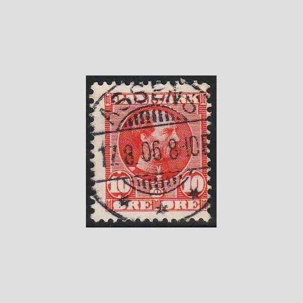 FRIMRKER DANMARK | 1905-06 - AFA 53 - Chr. IX 10 re rd - Lux Stemplet Assens