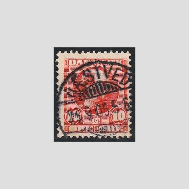 FRIMRKER DANMARK | 1905-06 - AFA 53 - Chr. IX 10 re rd - Pragt Stemplet Nstved