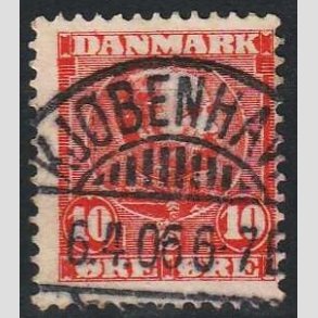 FRIMRKER DANMARK | 1905-06 - AFA 53 - Chr. IX 10 re rd - Pragt Stemplet 