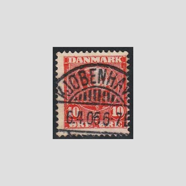 FRIMRKER DANMARK | 1905-06 - AFA 53 - Chr. IX 10 re rd - Pragt Stemplet 