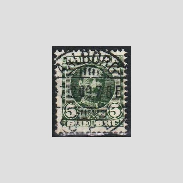 FRIMRKER DANMARK | 1907 - AFA 54 - Frederik VIII 5 re grn - Lux Stemplet Aalborg