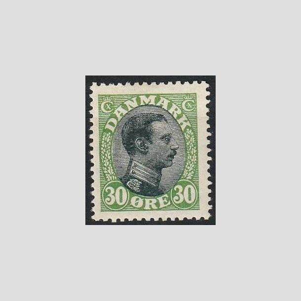 FRIMRKER DANMARK | 1918-20 - AFA 103 - Chr. X 30 re grn/sort - Ubrugt