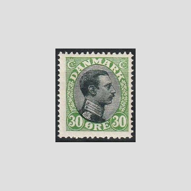 FRIMRKER DANMARK | 1918-20 - AFA 103 - Chr. X 30 re grn/sort - Ubrugt