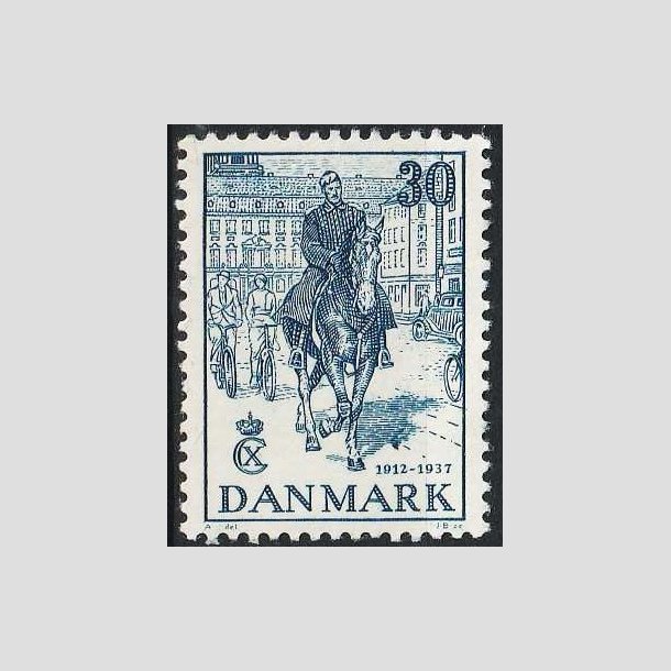 FRIMRKER DANMARK | 1937 - AFA 242 - Chr. X 25 re jubilum 30 re bl - Ubrugt