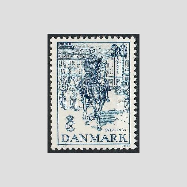 FRIMRKER DANMARK | 1937 - AFA 242 - Chr. X 25 re jubilum 30 re bl - Ubrugt