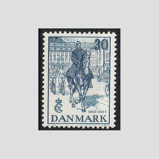 FRIMRKER DANMARK | 1937 - AFA 242 - Chr. X 25 re jubilum 30 re bl - Ubrugt