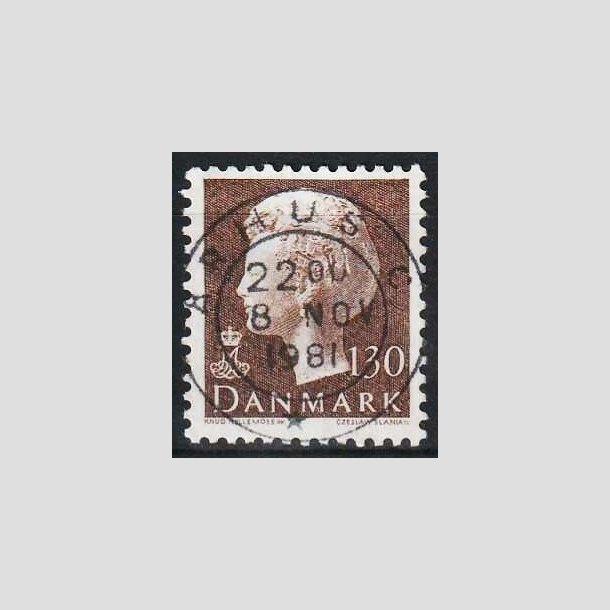 FRIMRKER DANMARK | 1981 - AFA 720 - Dronning Margrethe - 130 re brun - Pragt Stemplet 