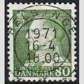 FRIMRKER DANMARK | 1967 - AFA 462F - Fr. IX 80 re grn - Lux Stemplet Helsinge