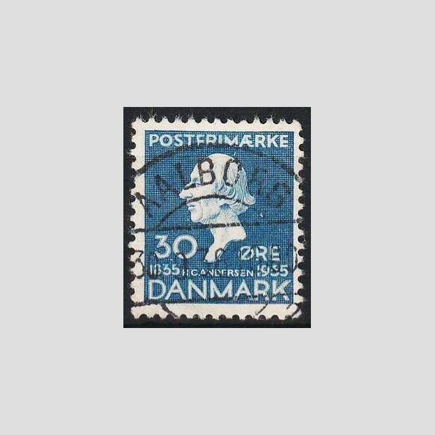 FRIMRKER DANMARK | 1935 - AFA 228 - H. C. Andersen 30 re bl - Lux Stemplet Aalborg