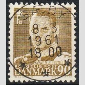 FRIMRKER DANMARK | 1952-53 - AFA 342 - Fr. IX 90 re oliven - Lux Stemplet Sby