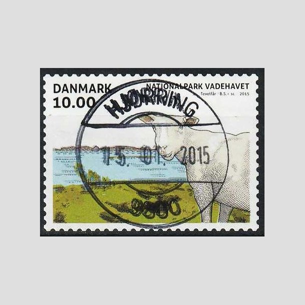 FRIMRKER DANMARK | 2015 - AFA 1809 - Nationalpark Vadehavet - 10,00 Kr. texelfr - Pragt Stemplet