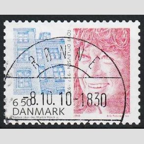 FRIMRKER DANMARK | 2010 - AFA 1633E - Store danskere 3. - 6,50 Kr. Tove Ditlevsen - Lux Stemplet