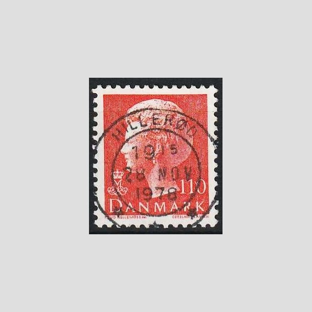 FRIMRKER DANMARK | 1978 - AFA 653 - Dronning Margrethe - 110 re orange - Pragt Stemplet