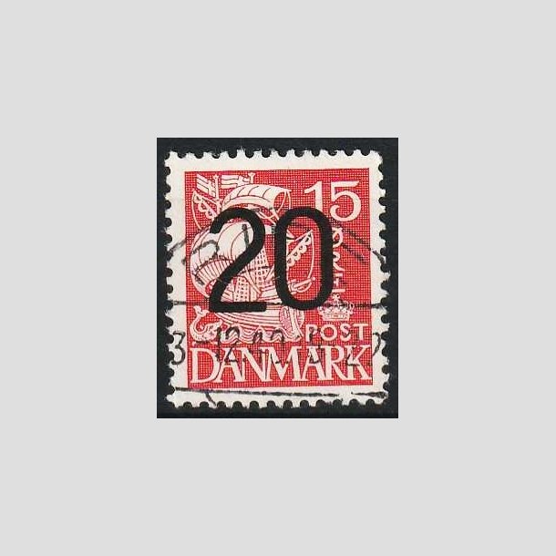 FRIMRKER DANMARK | 1940 - AFA 264a - 20/15 re rd Provisorier - Lux Stemplet Ribe