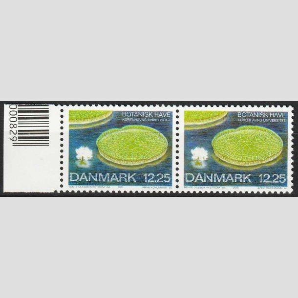 FRIMRKER DANMARK | 2001 - AFA 1274 - Botanisk have. - 12,25 Kr. i par - Postfrisk